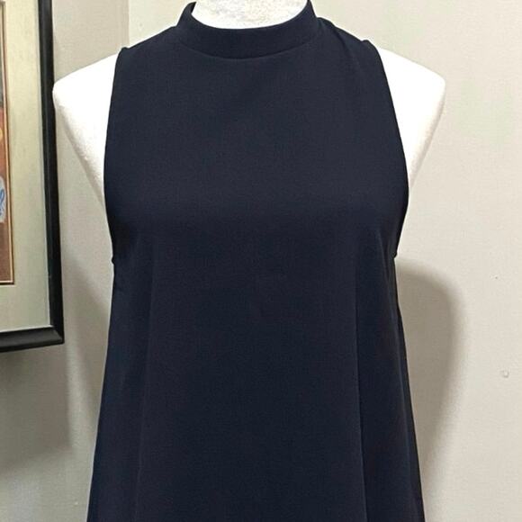 Everly Sleeveless Dress Size Small  Navy Blue A-Line Above the Knee Length - Picture 6 of 10